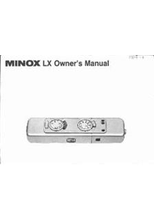 Minox CLX manual. Camera Instructions.